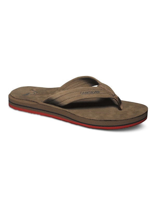 quiksilver, Carver Sandals, BROWN/BROWN/RED (xccr) 0 Carver Sandals AQYL100036 Quiksilver
