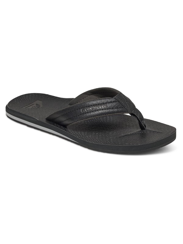 quiksilver, Carver Nubuck - Sandals, BLACK/BLACK/GREY (xkks) 0 Carver Nubuck - Sandals Black AQYL100040 Quiksilver