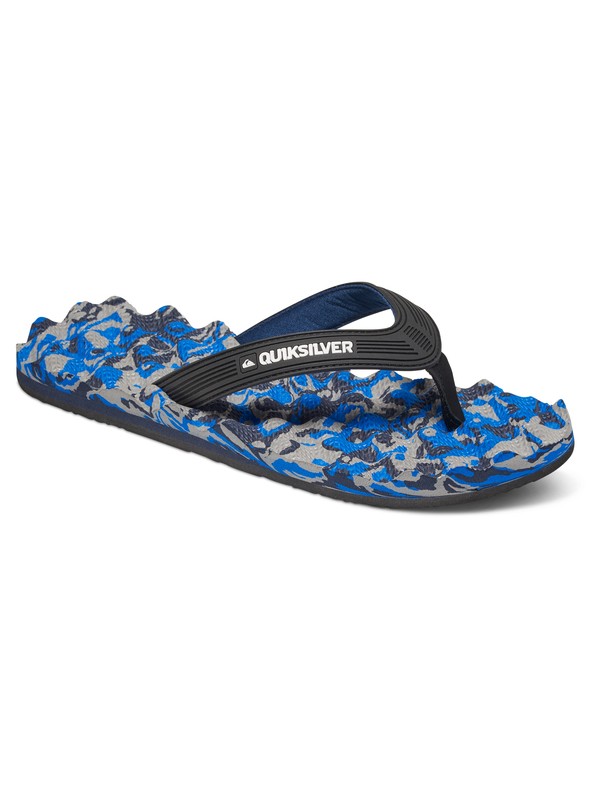 quiksilver, Massage - Flip-Flops, BLACK/BLUE/BLACK (xkbk) 0 Massage - Flip-Flops Black AQYL100045 Quiksilver