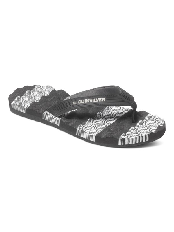 quiksilver, Massage - Flip-Flops, BLACK/WHITE/BLACK (xkwk) 0 Massage - Flip-Flops Black AQYL100045 Quiksilver