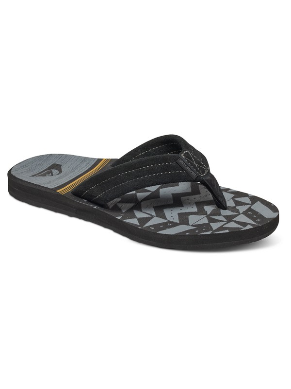 quiksilver, Carver Suede Art - Sandalias, BLACK/BLACK/ORANGE (xkkn) 0 Carver Suede Art - Sandalias Negro AQYL100046 Quiksilver