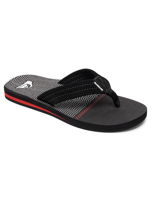 quiksilver, Carver Suede Art Sandals, BLACK/BLACK/RED (xkkr) 0 Carver Suede Art Sandals Black AQYL100046 Quiksilver