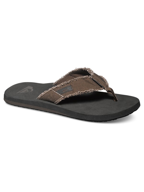 quiksilver, Monkey Abyss - Tongs, DEMITASSE - SOLID (ctk0) 0 Monkey Abyss - Tongs Marron AQYL100047 Quiksilver