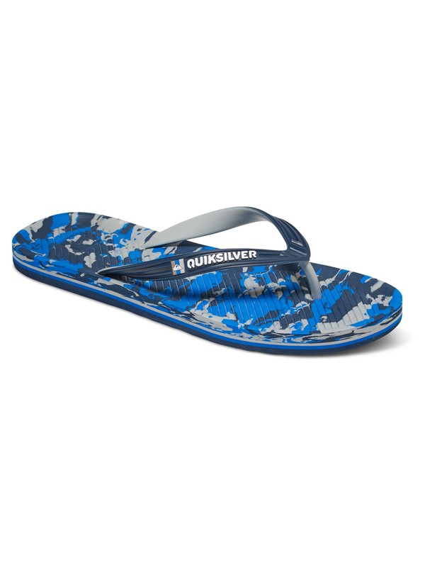 quiksilver, Haleiwa Print - Tongs, BLUE/GREY/BLUE (xbsb) 0 Haleiwa Print - Tongs Bleu AQYL100052 Quiksilver