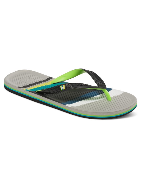quiksilver, Haleiwa Print - Tongs, BLACK/GREY/GREEN (xksg) 0 Haleiwa Print - Tongs Noir AQYL100052 Quiksilver