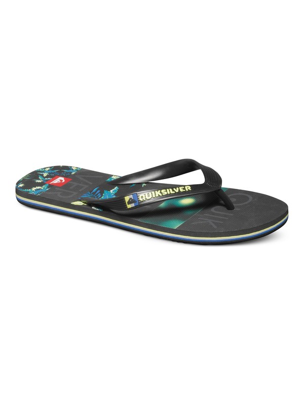 quiksilver, Molokai Art - Tongs, BLACK/GREY/GREEN (xksg) 0 Molokai Art - Tongs AQYL100062 Quiksilver