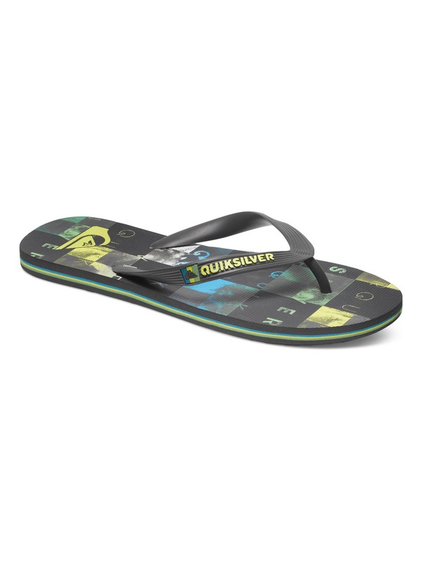 quiksilver, Molokai Check Wreck Sandals, GREY/GREEN/BLUE (xsgb) 0 Molokai Check Wreck Sandals AQYL100091 Quiksilver