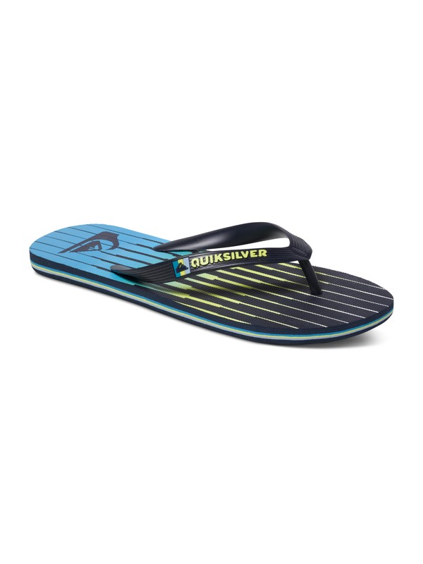 quiksilver, Molokai Equalizer Flip Flops, BLUE/BLUE/YELLOW (xbby) 0 Molokai Equalizer Flip Flops AQYL100166 Quiksilver