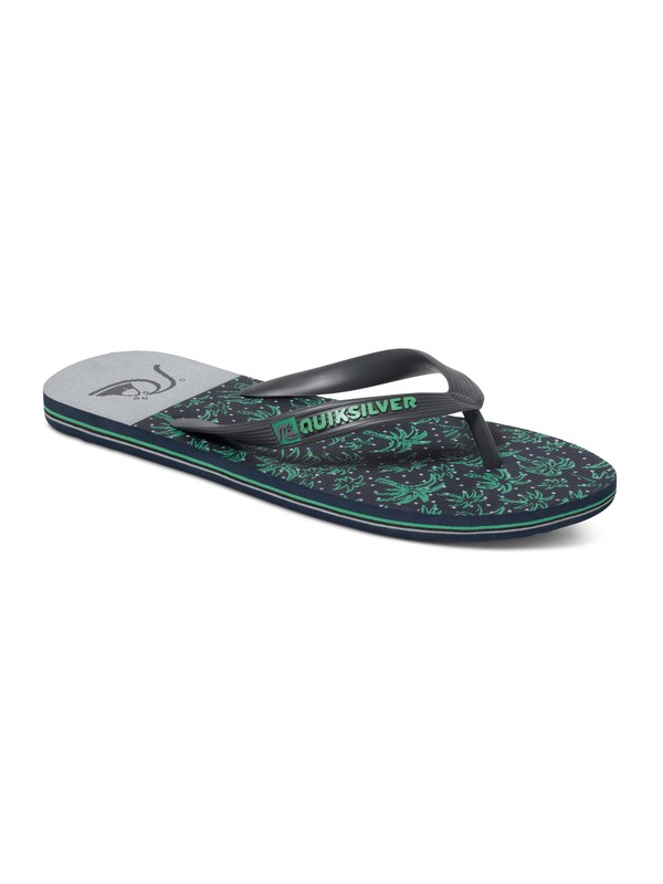 quiksilver, Molokai Jungle Vision Flip Flops, BLACK/BLUE/GREY (xkbs) 0 Molokai Jungle Vision Flip Flops AQYL100171 Quiksilver