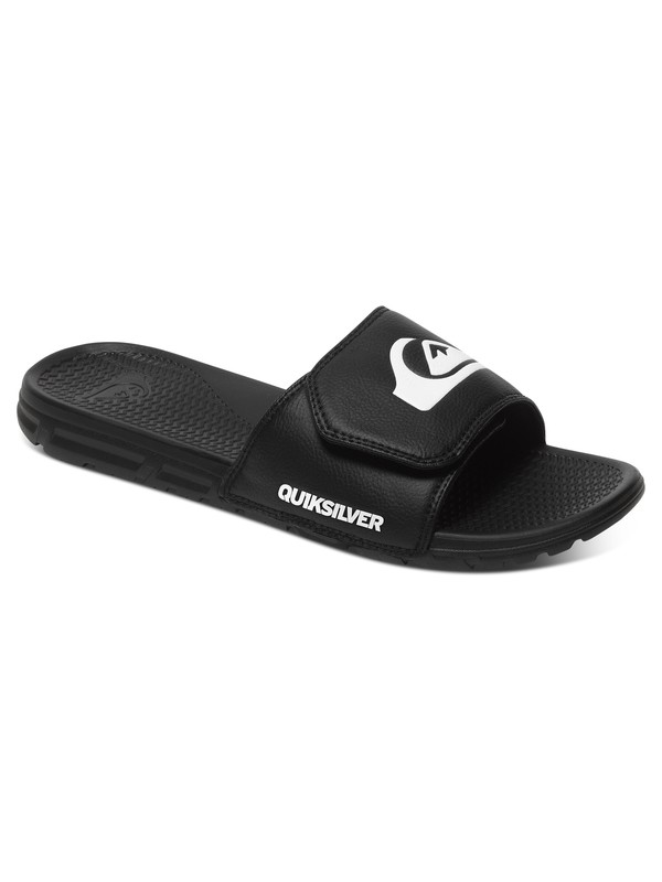quiksilver, Shoreline Adjust - Sandali slider, BLACK/BLACK/WHITE (xkkw) 0 Shoreline Adjust - Sandali slider Black AQYL100204 Quiksilver