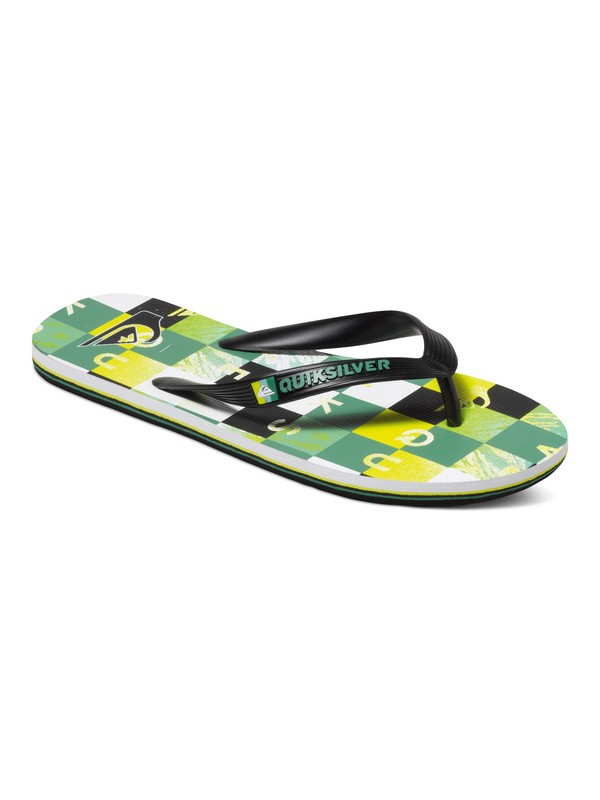 quiksilver, Molokai Check Remix - Tongs, BLACK/GREEN/YELLOW (xkgy) 0 Molokai Check Remix - Tongs Noir AQYL100211 Quiksilver