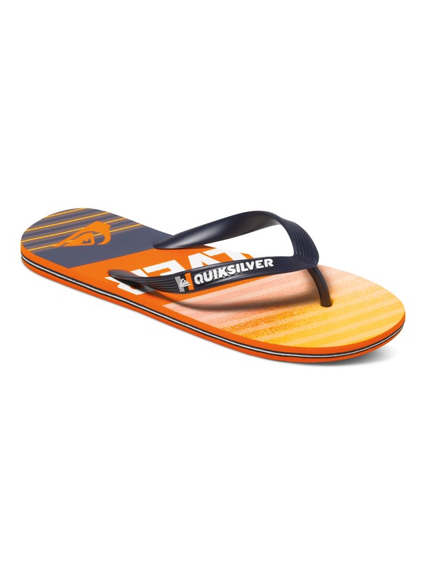 quiksilver, Molokai Inclined - Tongs, BLACK/ORANGE/ORANGE (xknn) 0 Molokai Inclined - Tongs Noir AQYL100216 Quiksilver