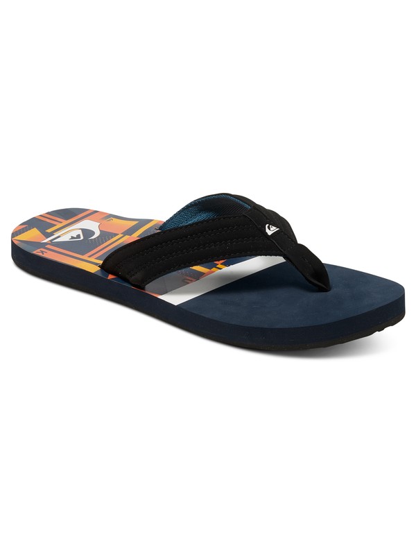 quiksilver, Basis - Tongs, BLUE/WHITE/ORANGE (xbwn) 0 Basis - Tongs Bleu AQYL100231 Quiksilver