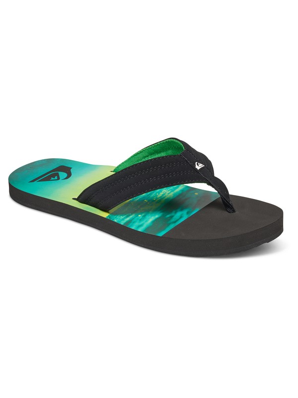 quiksilver, Basis - Chanclas, BLACK/GREEN/GREEN (xkgg) 0 Basis - Chanclas Negro AQYL100231 Quiksilver
