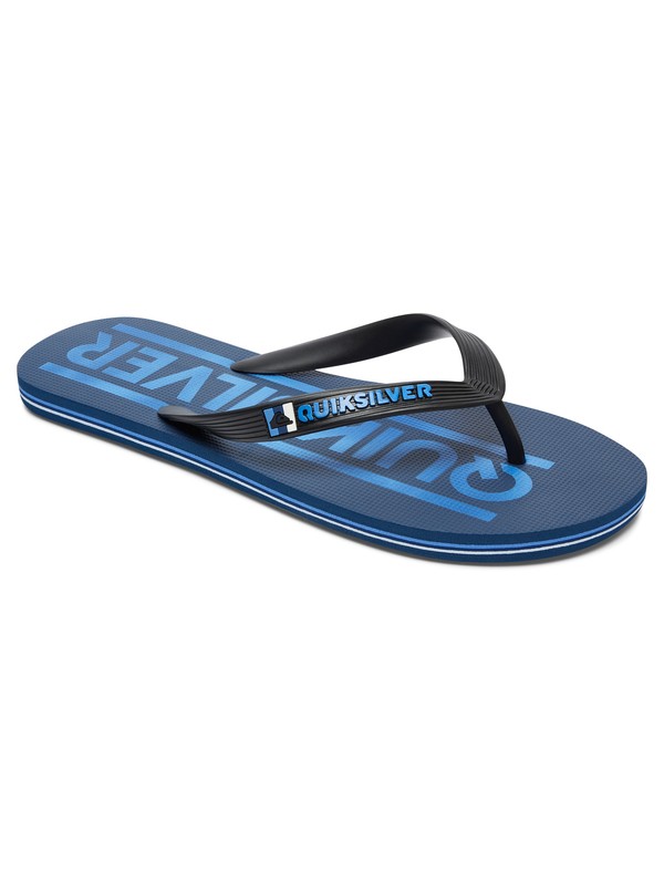 quiksilver, Molokai Wordmark - Slippers, BLACK/BLUE/WHITE (xkbw) 0 Molokai Wordmark - Slippers Black AQYL100232 Quiksilver