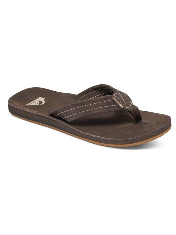 quiksilver, Carver Suede Deluxe Sandals, DEMITASSE - SOLID (ctk0) 0 Carver Suede Deluxe Sandals Brown AQYL100244 Quiksilver