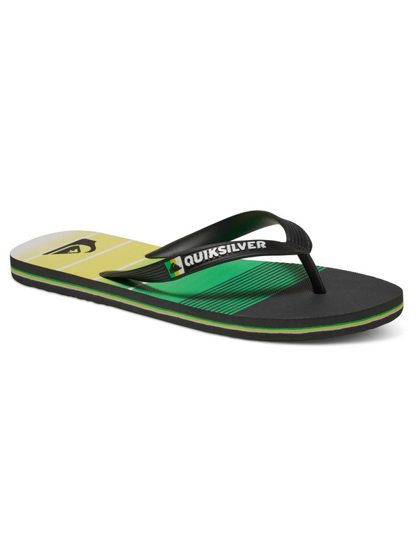 quiksilver, Molokai Division - Sandalen, BLACK/GREEN/YELLOW (xkgy) 0 Molokai Division - Sandalen AQYL100291 Quiksilver