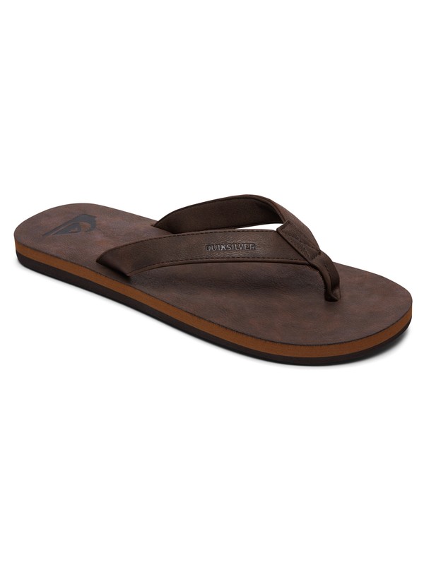 quiksilver, Molokai Nubuck - Tongs, DEMITASSE - SOLID (ctk0) 0 Molokai Nubuck - Tongs Marron AQYL100373 Quiksilver
