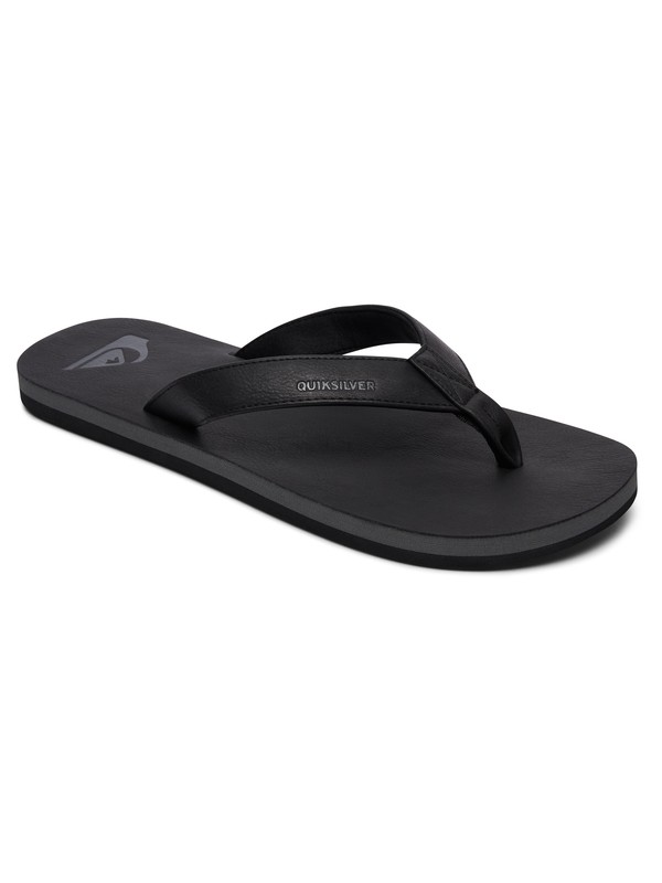 quiksilver, Molokai Nubuck - Chancletas, SOLID BLACK (sbkm) 0 Molokai Nubuck - Chancletas Multicolor AQYL100373 Quiksilver
