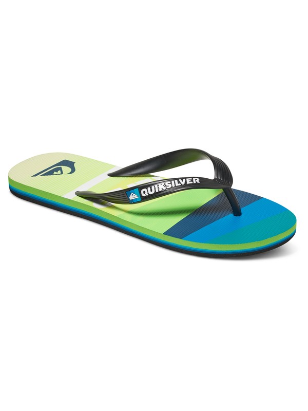 quiksilver, Molokai Slash Logo - Sandalen, BLACK/GREEN/BLUE (xkgb) 0 Molokai Slash Logo - Sandalen Schwarz AQYL100408 Quiksilver