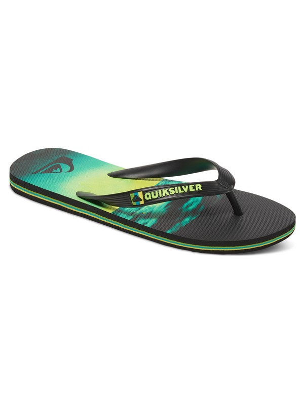 quiksilver, Molokai Hold Down - Tongs, BLACK/GREEN/GREEN (xkgg) 0 Molokai Hold Down - Tongs AQYL100409 Quiksilver