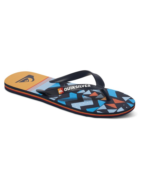 quiksilver, Molokai Slab Lapu - Sandalen, BLUE/BLUE/ORANGE (xbbn) 0 Molokai Slab Lapu - Sandalen AQYL100415 Quiksilver