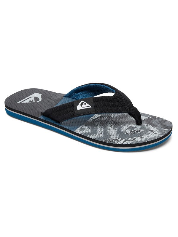 quiksilver, Molokai Layback Sandals, BLACK/GREY/BLUE (xksb) 0 Molokai Layback Sandals Black AQYL100483 Quiksilver