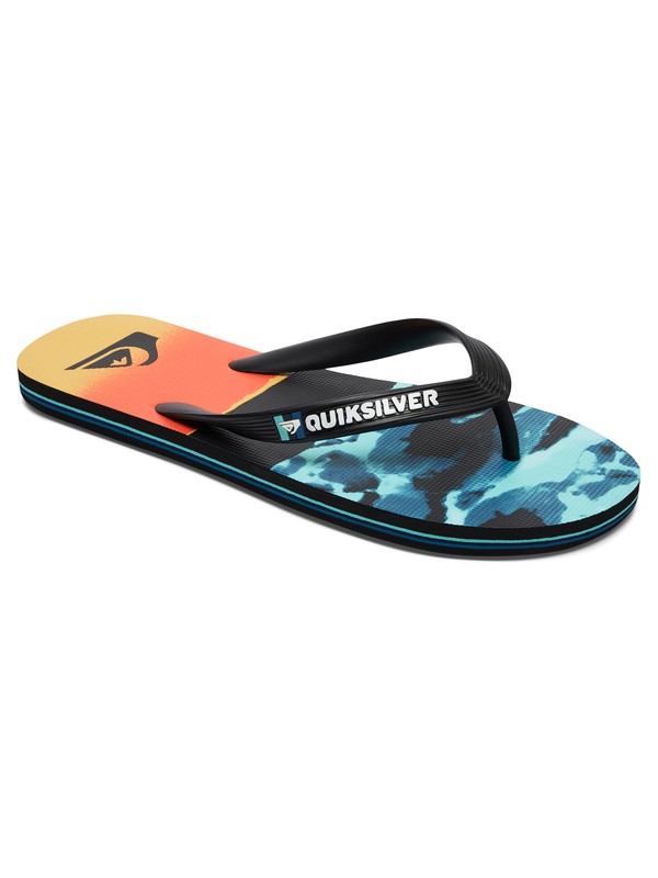 quiksilver, Molokai Resin Camo Sandals, BLACK/ORANGE/BLUE (xknb) 0 Molokai Resin Camo Sandals AQYL100484 Quiksilver