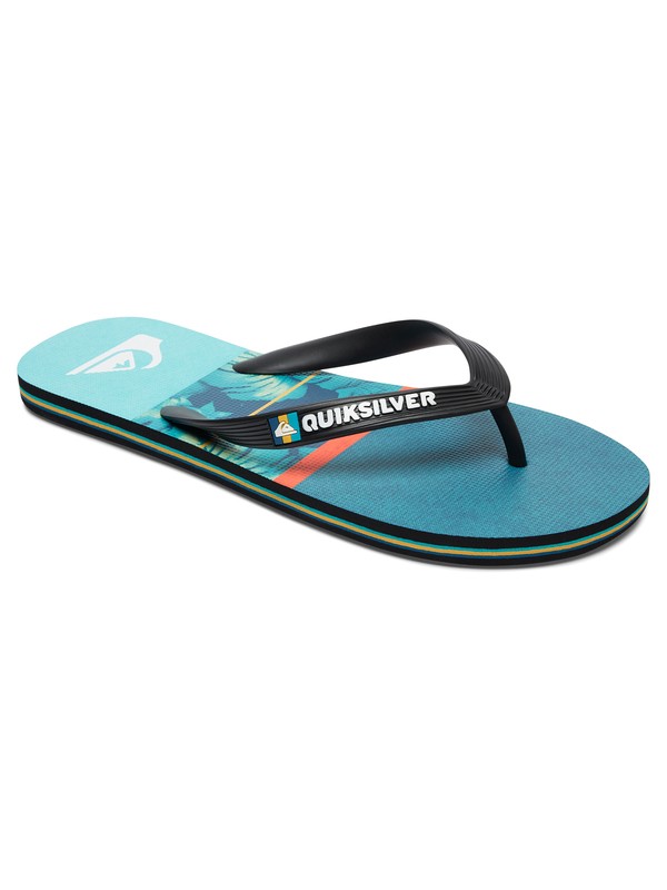 quiksilver, Molokai Carrillo - Tongs, BLACK/GREEN/GREEN (xkgg) 0 Molokai Carrillo - Tongs Noir AQYL100486 Quiksilver