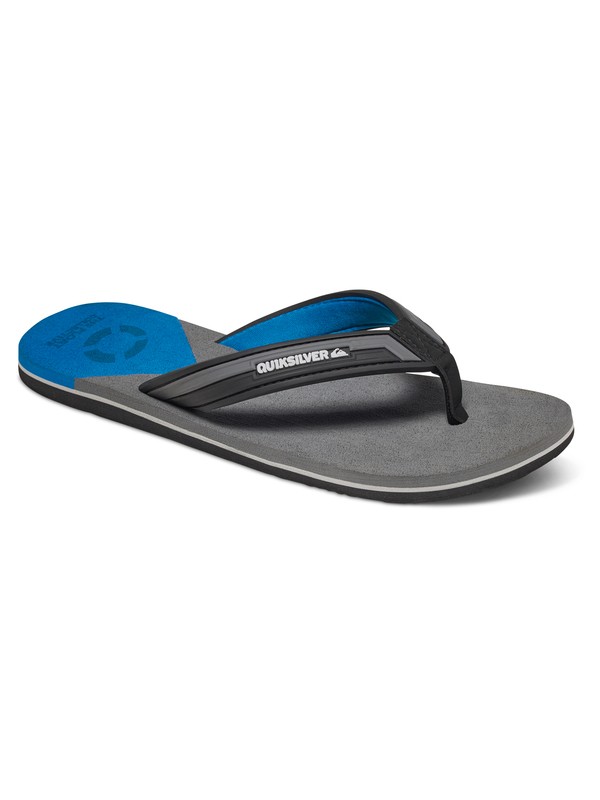 quiksilver, Molokai New Wave Deluxe Float - Sandals, BLACK/GREY/BLUE (xksb) 0 Molokai New Wave Deluxe Float - Sandals Black AQYL100521 Quiksilver