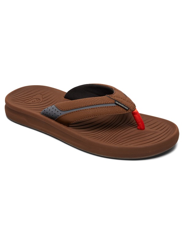quiksilver, Travel Oasis Sandals, BROWN/BROWN/ORANGE (xccn) 0 Travel Oasis Sandals Brown AQYL100543 Quiksilver