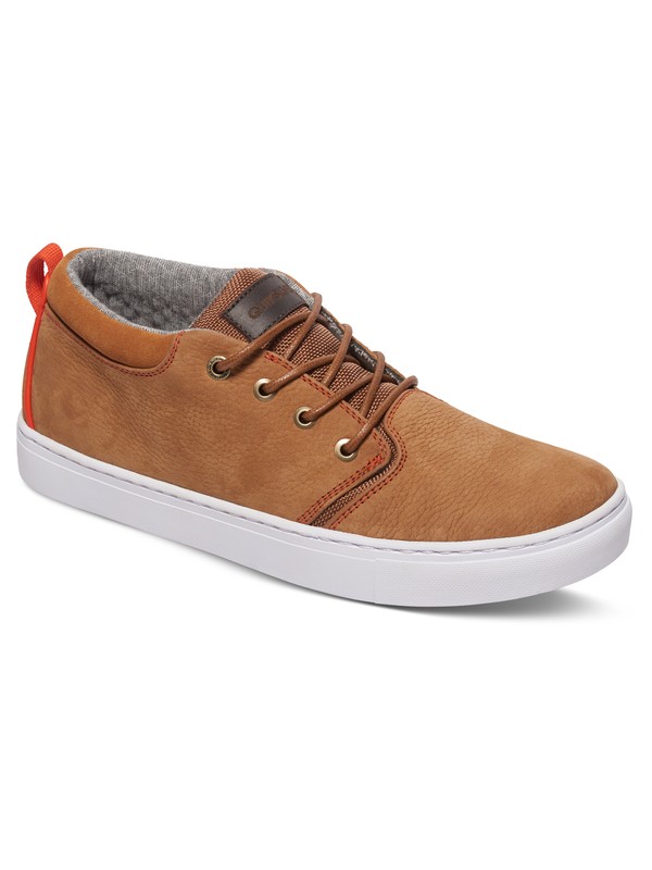quiksilver, Griffin - Mid-Top Shoes, BROWN/BROWN/ORANGE (xccn) 0 Griffin - Mid-Top Shoes Brown AQYS100020 Quiksilver
