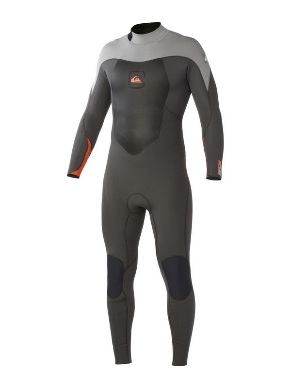 quiksilver, Syncro 3/2mm Fullsuit Back Zip, GRAPHITE/GRAY/ORANGE (xksn) 0 Syncro 3/2mm Fullsuit Back Zip AQYW103010 Quiksilver