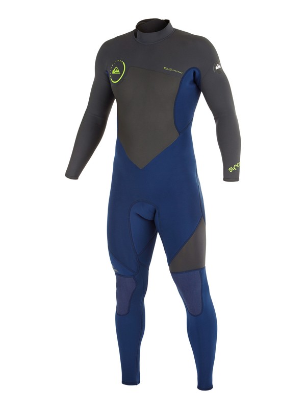 quiksilver, Syncro Flatlock 3/2mm - Back Zip Wetsuit, INK BLUE/ GRAPHITE (xbbs) 0 Syncro Flatlock 3/2mm - Back Zip Wetsuit AQYW103039 Quiksilver