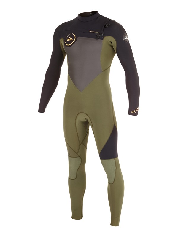 quiksilver, Syncro GBS 4/3mm - Combinaison zip poitrine, IVY/ BLACK (xcck) 0 Syncro GBS 4/3mm - Combinaison zip poitrine AQYW103076 Quiksilver