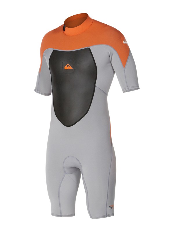quiksilver, Syncro 2mm Springsuit Back Zip, GRAY/ORANGE (xssn) 0 Syncro 2mm Springsuit Back Zip AQYW503001 Quiksilver