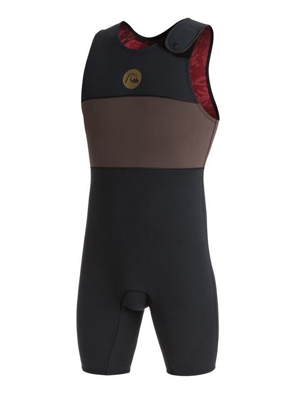 quiksilver, AG47 Modern Originals Zipperless 2mm - Traje de surf corto sin mangas, BLACK (kvd0) 0 AG47 Modern Originals Zipperless 2mm - Traje de surf corto sin mangas AQYW603002 Quiksilver