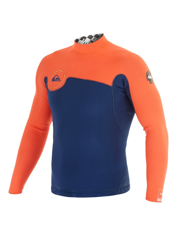 quiksilver, AG47 Performance 2mm - Top de combinaison, INK BLUE/ ORANGE (xkkn) 0 AG47 Performance 2mm - Top de combinaison Noir AQYW803013 Quiksilver