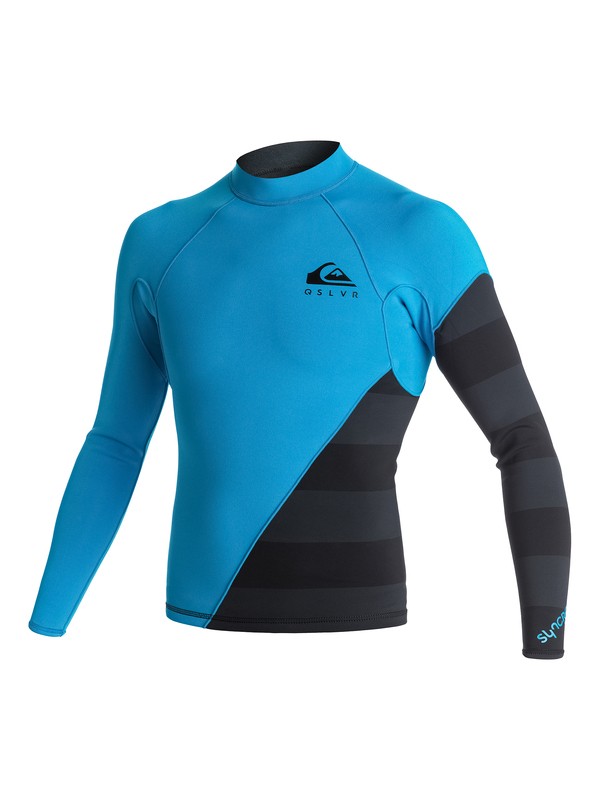 quiksilver, Syncro 1mm - Top de combinaison, BLACK/CYAN (xkkb) 0 Syncro 1mm - Top de combinaison Noir AQYW803014 Quiksilver