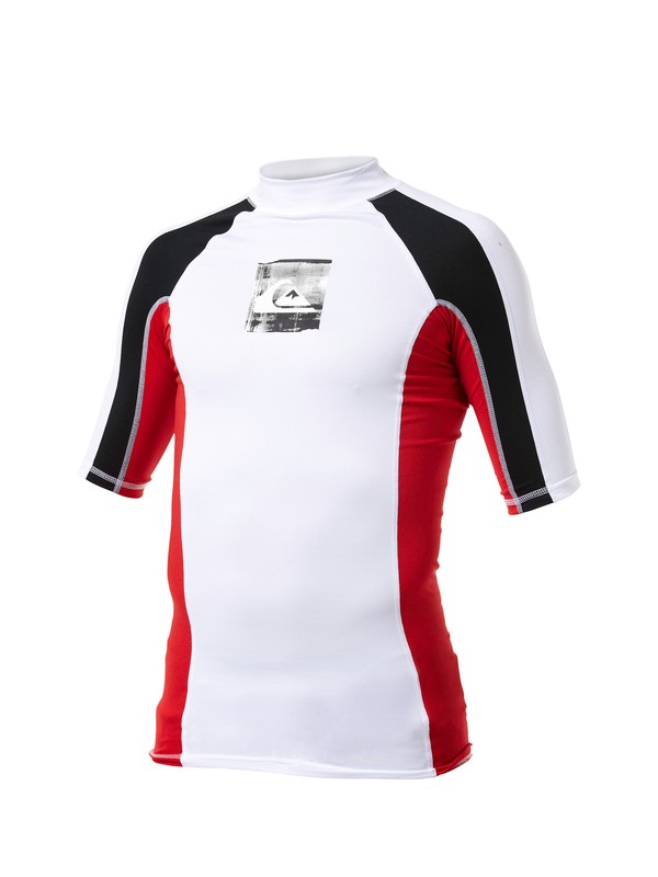 quiksilver, Walk About SS Rashguard, WHITE (wht) 0 Walk About SS Rashguard AQYWR00006 Quiksilver