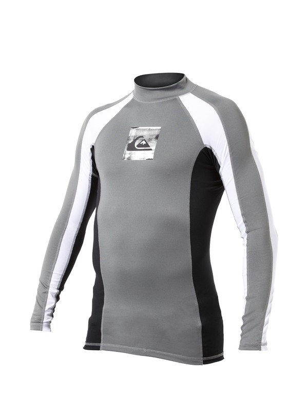 quiksilver, Walk About LS Rashguard, GREY (gry) 0 Walk About LS Rashguard AQYWR00007 Quiksilver
