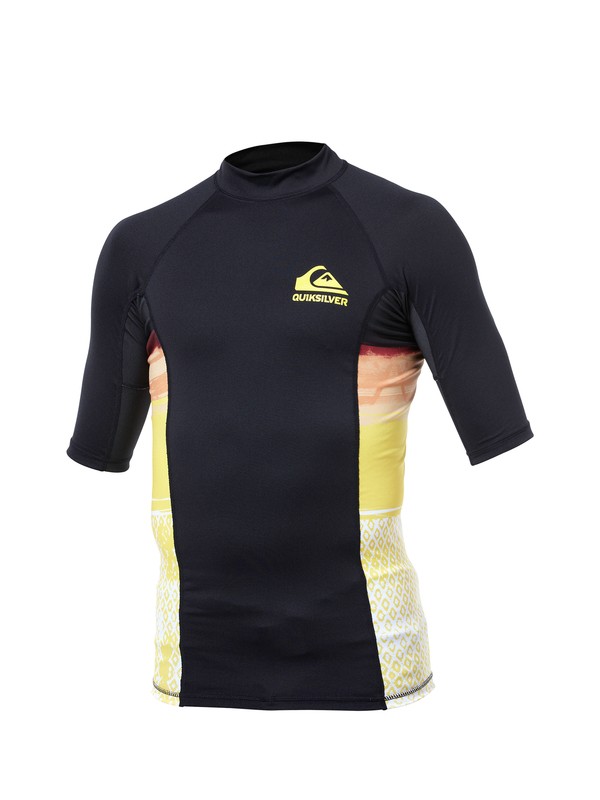 quiksilver, Repeater SS Rashguard, BLACK YELLOW (bky) 0 Repeater SS Rashguard AQYWR00017 Quiksilver