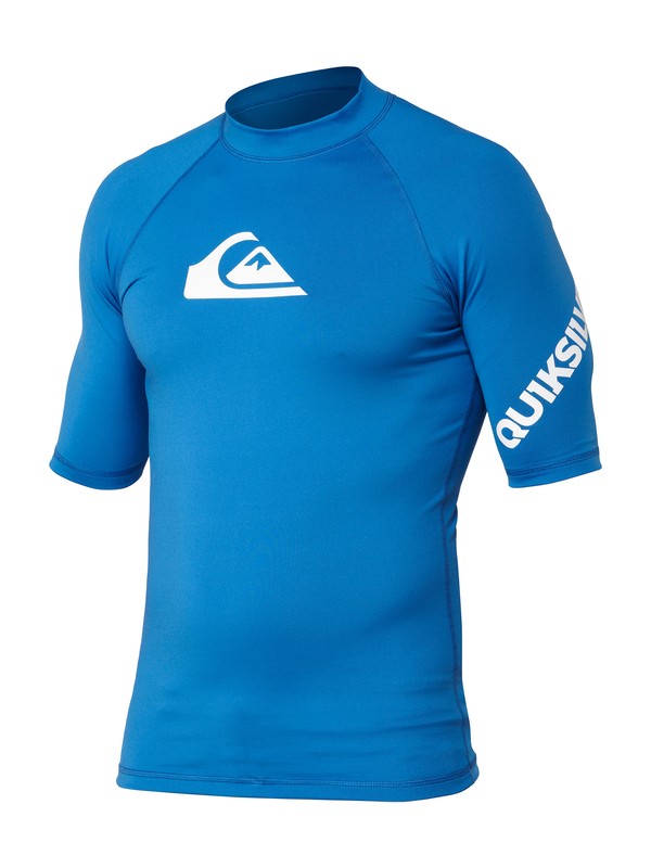 quiksilver, All Time SS Rashguard, SNORKLE BLUE (bqn0) 0 All Time SS Rashguard AQYWR00034 Quiksilver