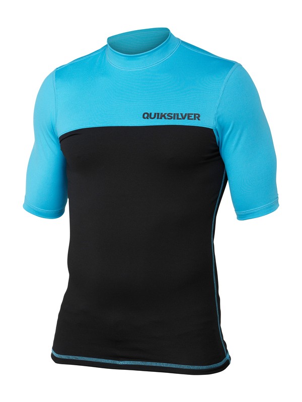 quiksilver, Chop Block SS Rashguard, CYAN (bkv0) 0 Chop Block SS Rashguard AQYWR00042 Quiksilver