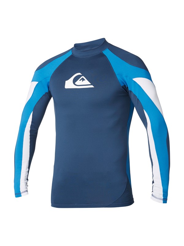 quiksilver, Trilla LS Rashguard, NAVY/WHITE (xbbw) 0 Trilla LS Rashguard AQYWR00044 Quiksilver