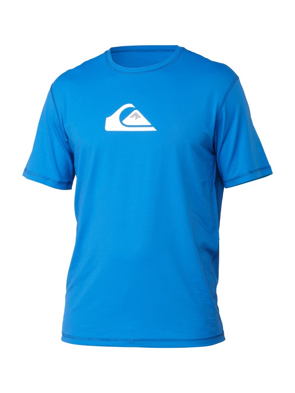 quiksilver, Solid Streak SS Rashguard, SNORKLE BLUE (bqn0) 0 Solid Streak SS Rashguard AQYWR00045 Quiksilver