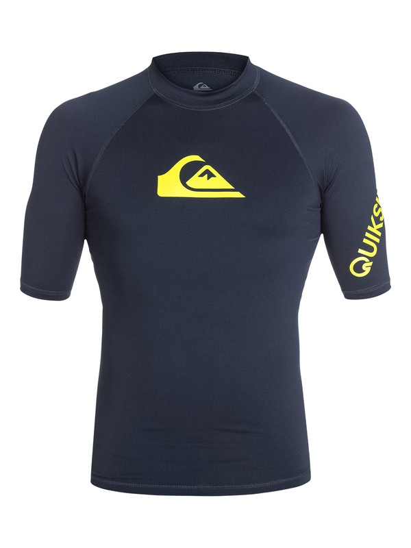 quiksilver, All Time Short Sleeve Rash Vest - Lycra manches courtes, NAVY BLAZER (byj0) 0 All Time Short Sleeve Rash Vest - Lycra manches courtes AQYWR03000 Quiksilver