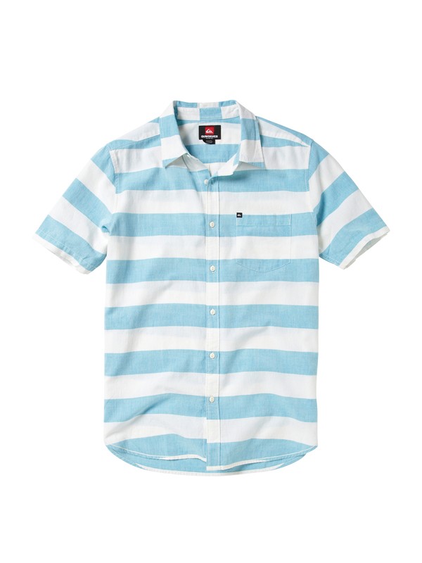 quiksilver, Tube Prison Short Sleeve Shirt, AZUL (azb) 0 Tube Prison Short Sleeve Shirt AQYWT00026 Quiksilver