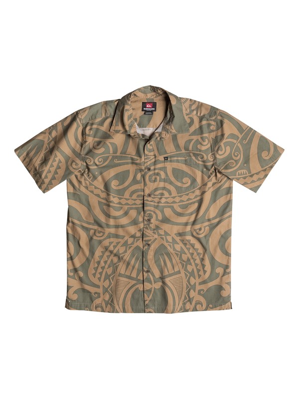quiksilver, Pua Short Sleeve Shirt, PUA KHAKI (clm6) 0 Pua Short Sleeve Shirt AQYWT00151 Quiksilver