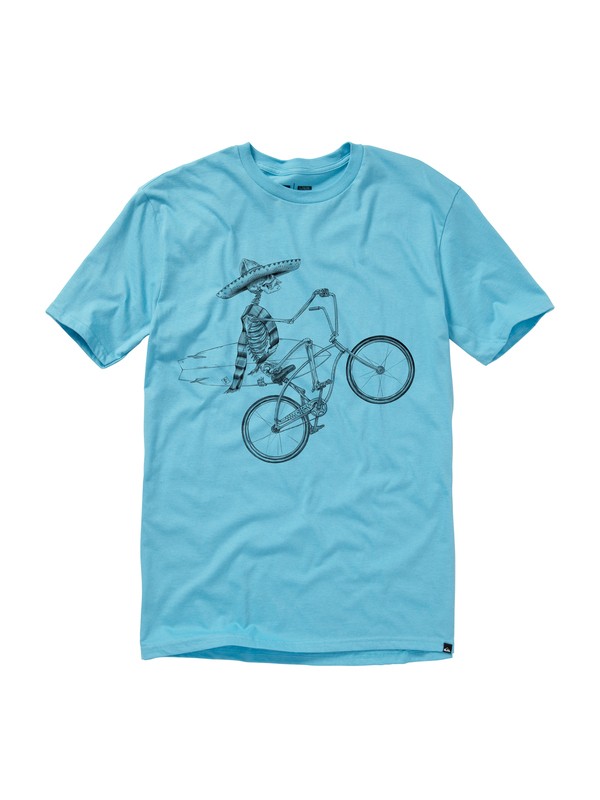 quiksilver, Wheelies Slim Fit T-Shirt, LAGOON (bhr0) 0 Wheelies Slim Fit T-Shirt AQYZT01129 Quiksilver